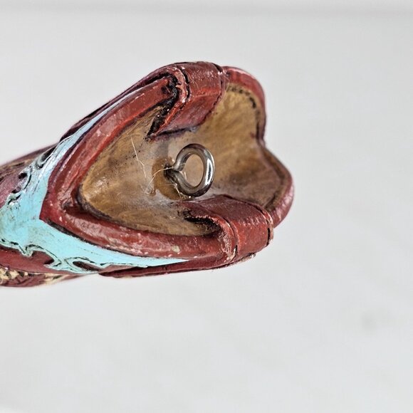 Miniature Cowboy Boot Figurine Red & Blue Western Decor Ornament - Picture 8 of 8